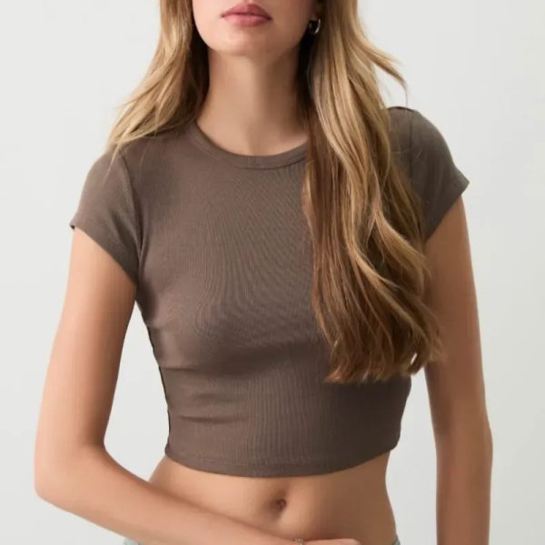 Crop top marrón