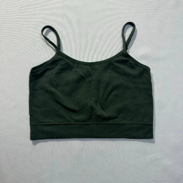 Top Verde Olivo de Tirantes GYM Canalé