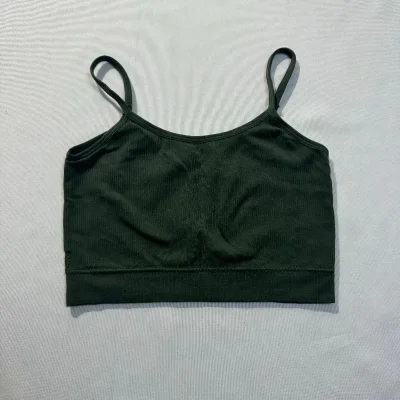 Top Verde Olivo de Tirantes GYM Canalé