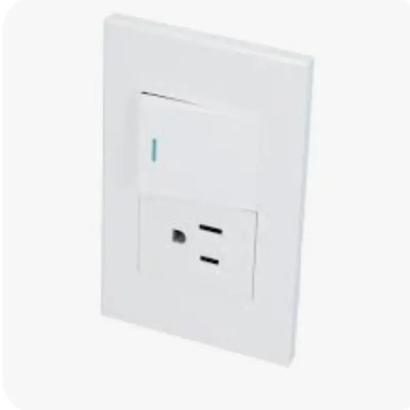 Tomacorriente c/ interruptor blanco (P624B)