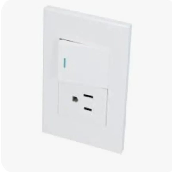 Tomacorriente c/ interruptor blanco (P624B)