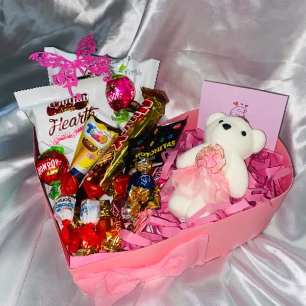 Cajas de corazón con candy