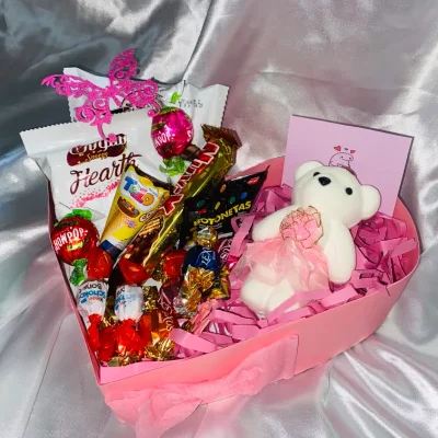 Cajas de corazón con candy