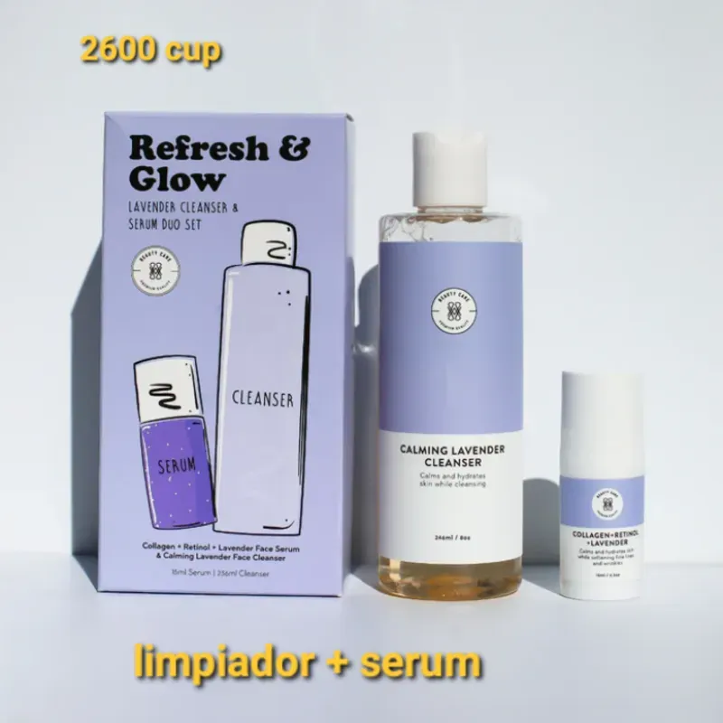 LIMPIADOR DE LAVANDA + SERUM DE COLAGENO Y RETINOL
