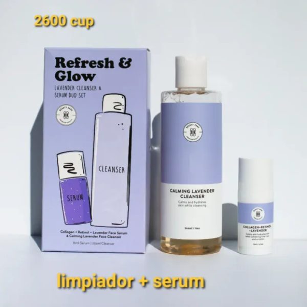 LIMPIADOR DE LAVANDA + SERUM DE COLAGENO Y RETINOL