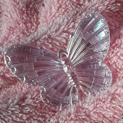 Mariposa grande rosa claro