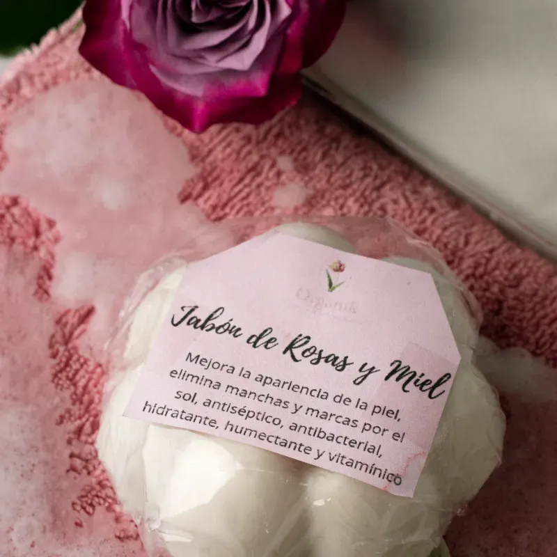 Jabón de rosas y miel