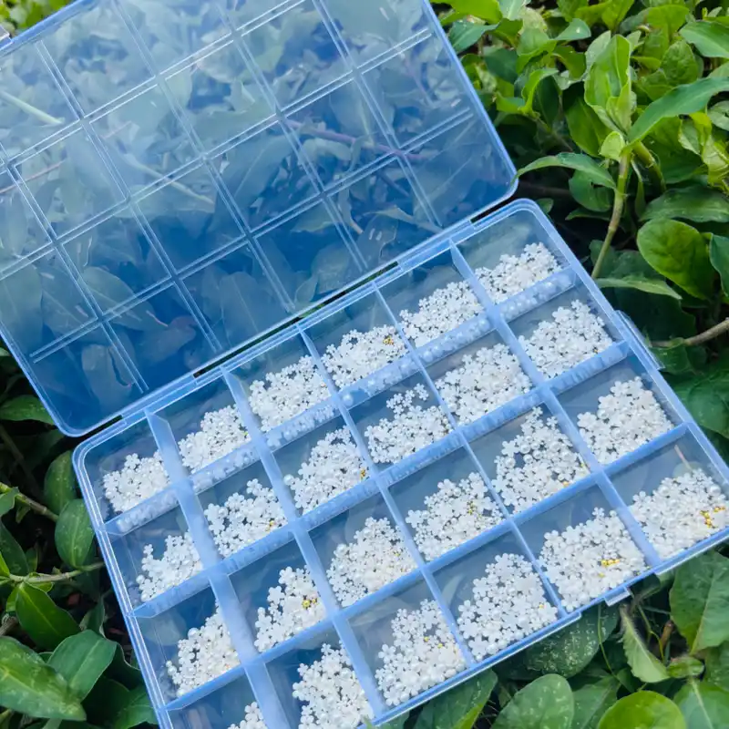 Caja de flores de recina