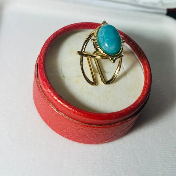 Cod-A049 Anillo Piedra Verde Regulable