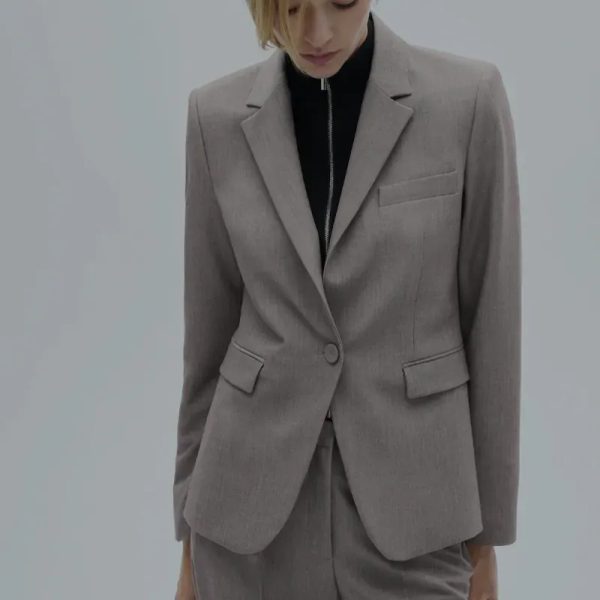 Blazer gris Mango