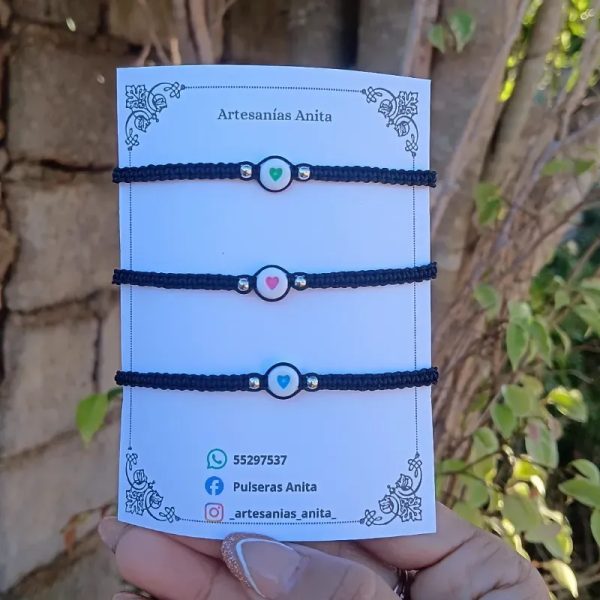 Trío de pulseras para mejores amigos