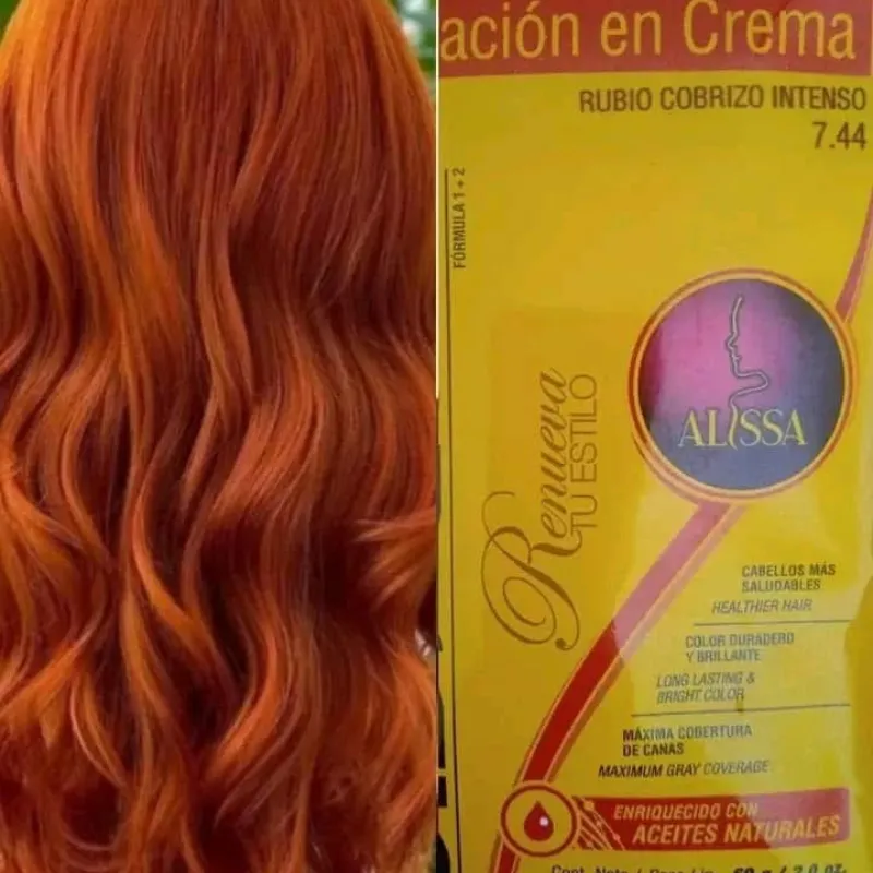 Tinte Bibracare 7.44 rubio cobrizo intenso