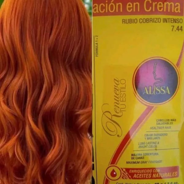 Tinte Bibracare 7.44 rubio cobrizo intenso