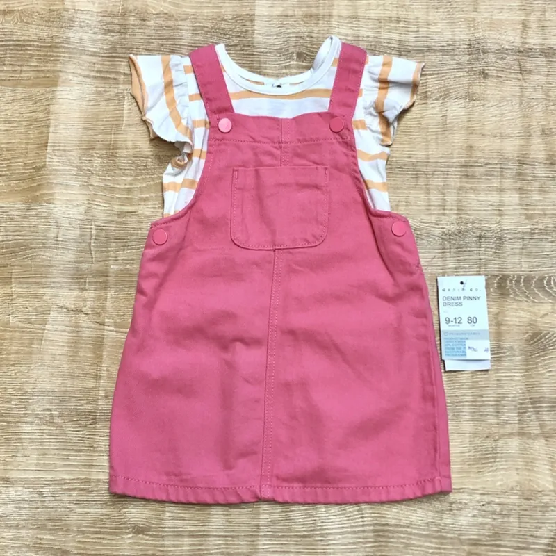 Conjunto de overol y blusa color rosado