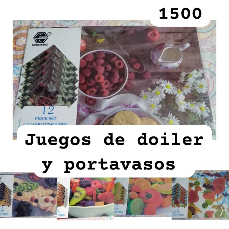 Juego de doiler y portavasos