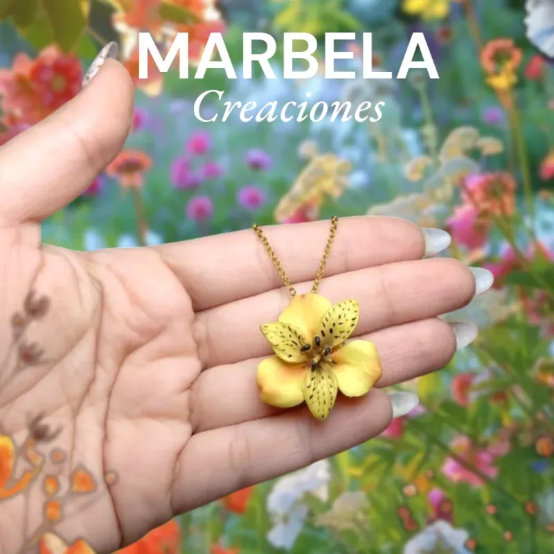 ✨ Cadena de Astromelias Amarilla✨