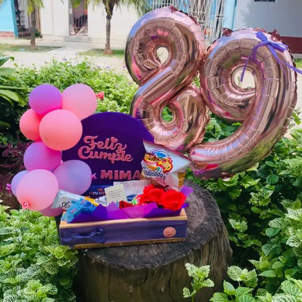 Caja de madera con candy