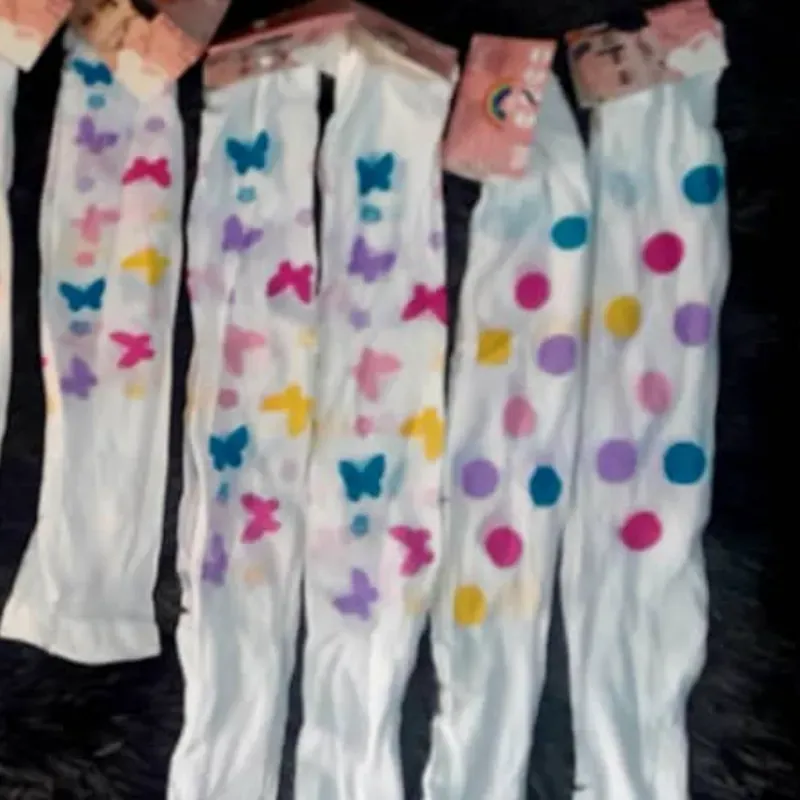 Medias  panty blancas de niña 2