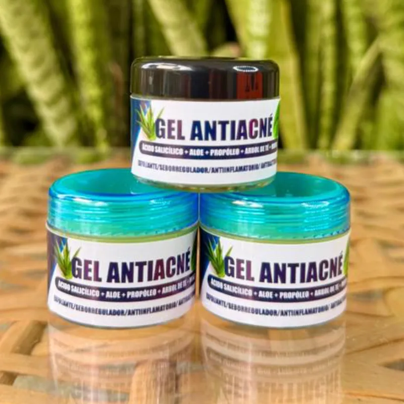 Gel Antiacné de Ácido Salicílico, Aloe Vera, Menta, Propóleo y Árbol del Té