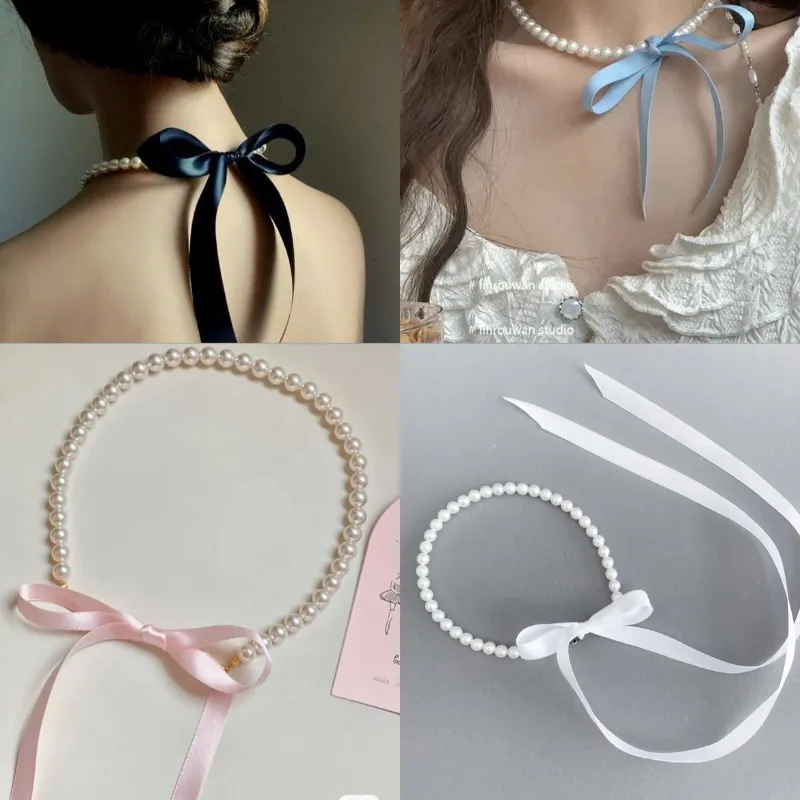 Collar de perlas coquete