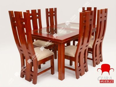 Comedor  Torres 6 sillas natural