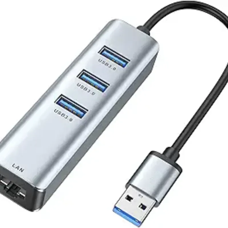 Adaptador USB a RJ45 + 3 Puertos USB 3.0