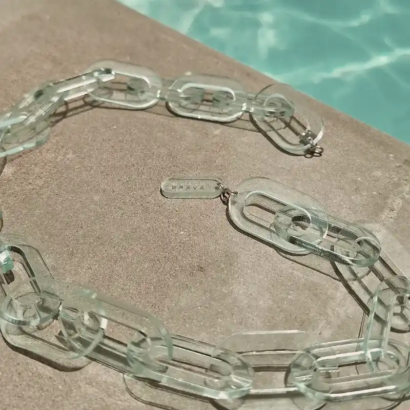 Cadena de espejuelos/ color: cristal