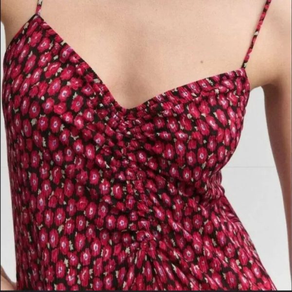 Top de tirantes rojo floral