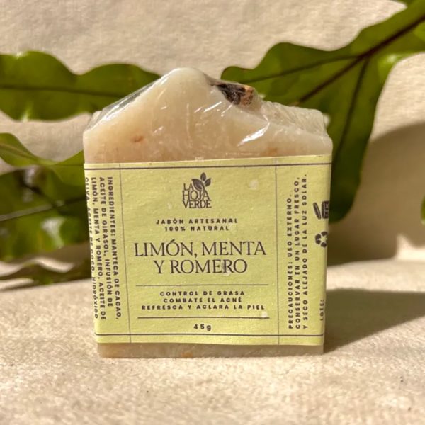 Jabón mini de limón, menta y romero 