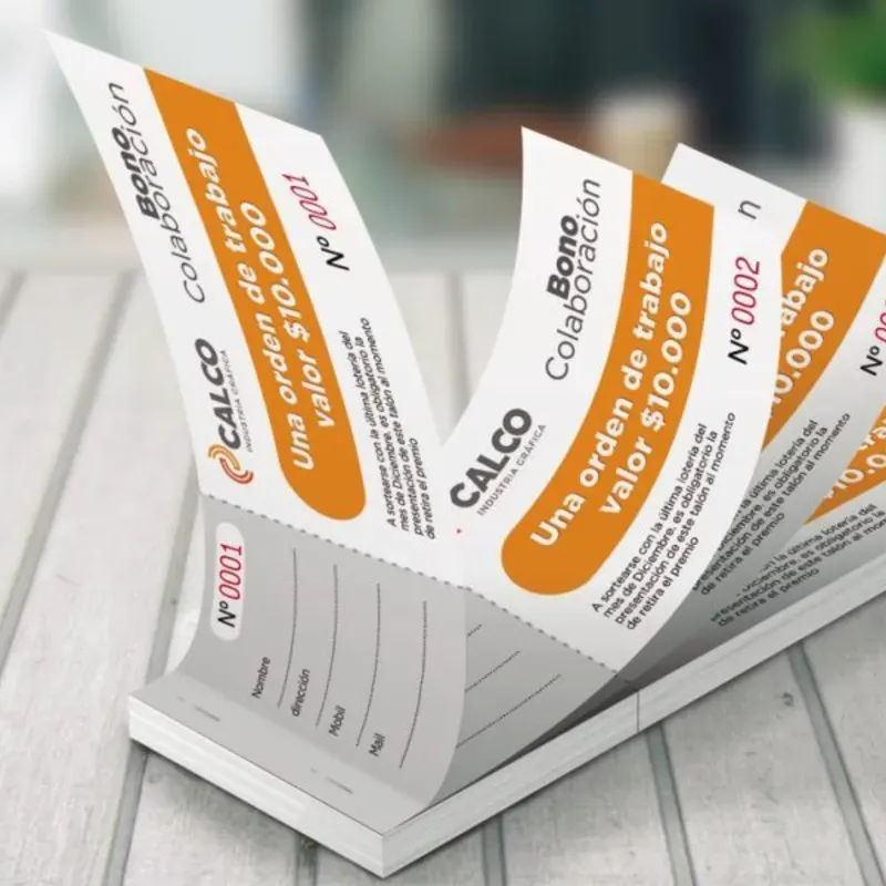 Talonario 1/4 a color