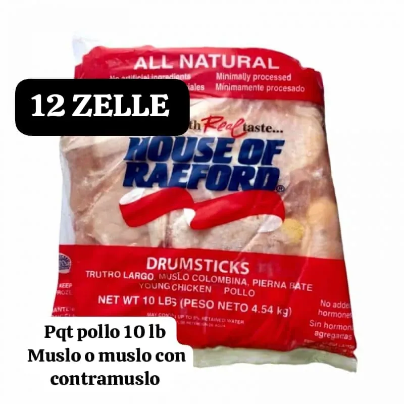 Pqt de pollo 10 lb