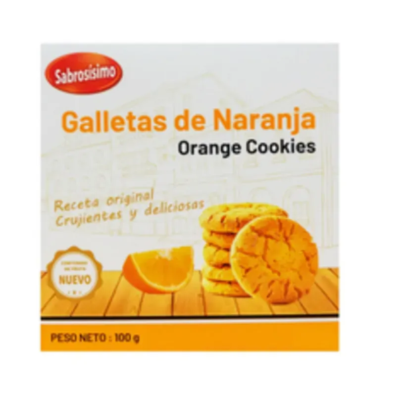 Galletas de mantequilla sabor naranja 100 gr