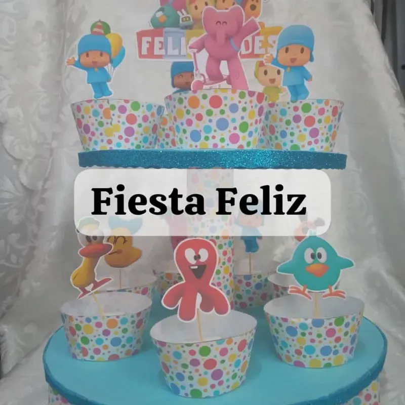 Base para cupcakes Pocoyó