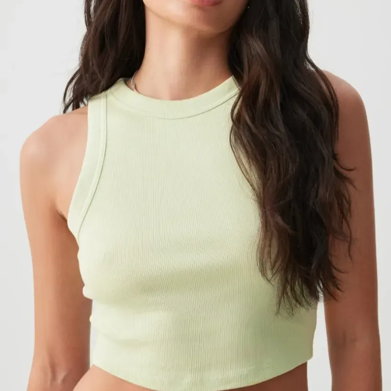 Crop top verde claro