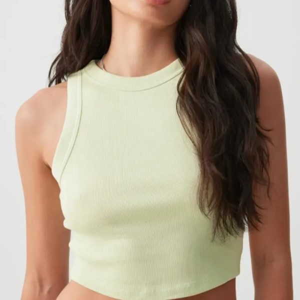 Crop top verde claro