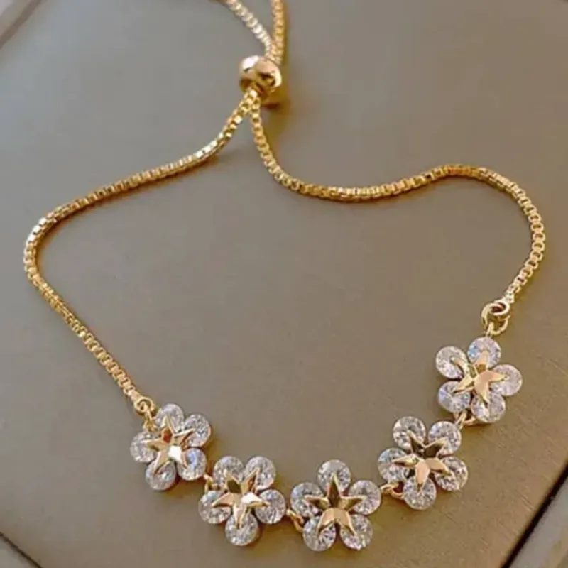 Pulsera con 5 Flores