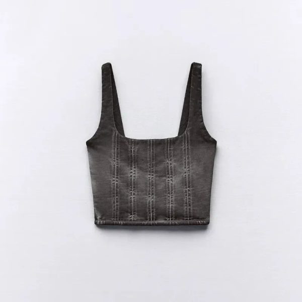 Top bustier efecto lavado