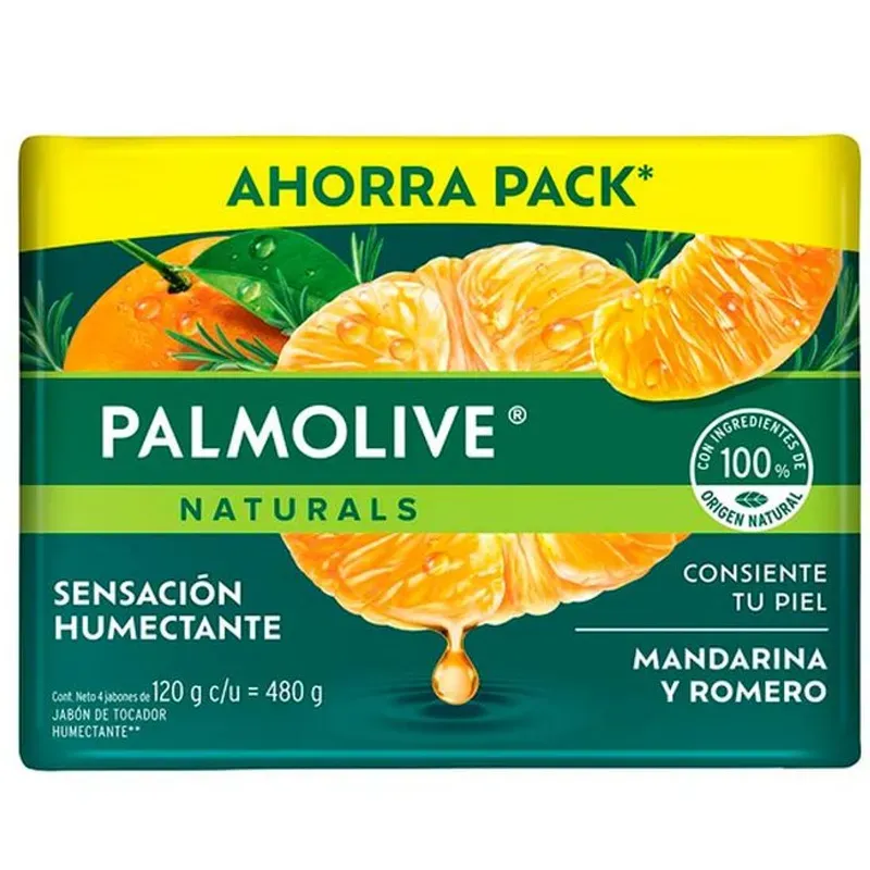 Pack de jabón Palmolive Naturals de mandarina y romero