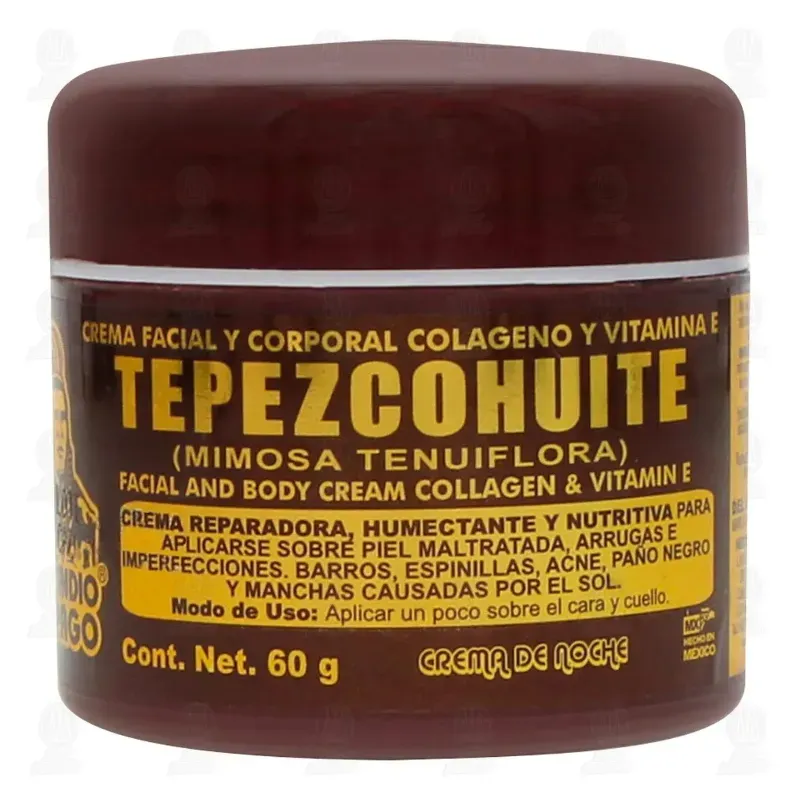 Crema corporal y facial del Indio Papago de Tepezcohuite.