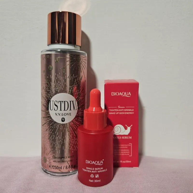 Colonia y sérum de baba de caracol