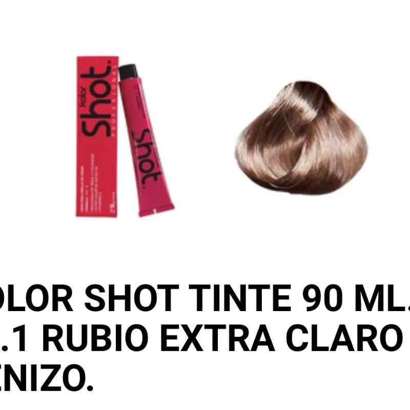 Tinte Shot #10.1 Rubio ultraclaro cenizo