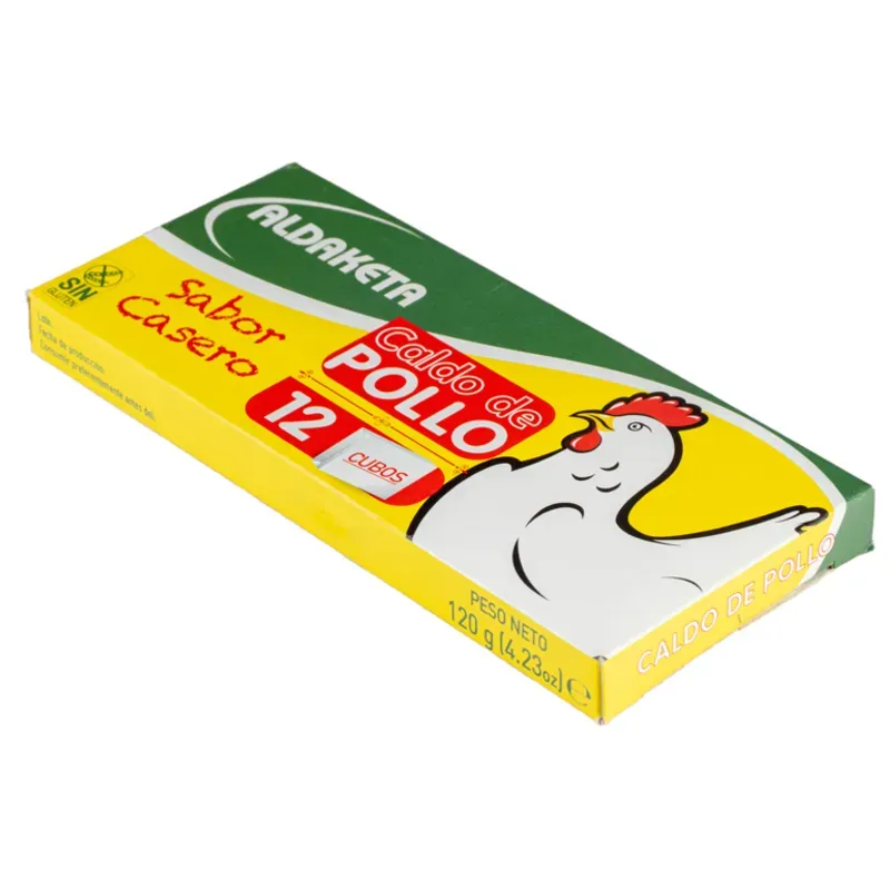 1201024 - CALDO SABOR POLLO ALDAKETA 10 G (ESTUCHE DE 12 PASTILLAS) (CAJA DE 288 PASTILLAS) - U/M: U