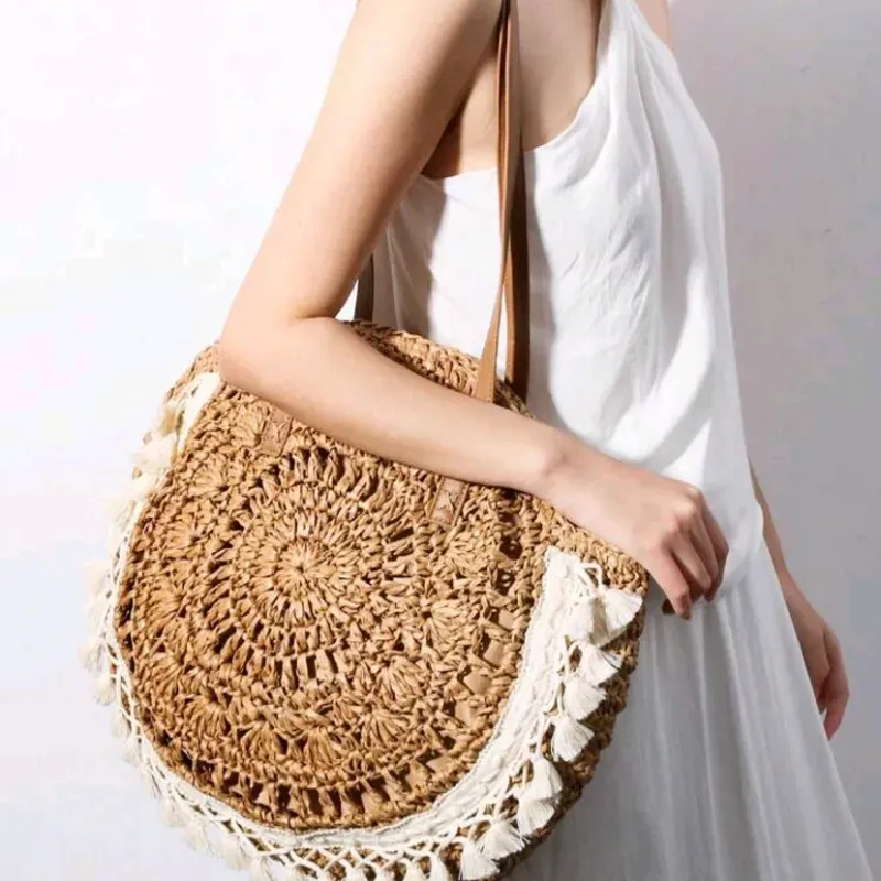 Bolso de paja sintética