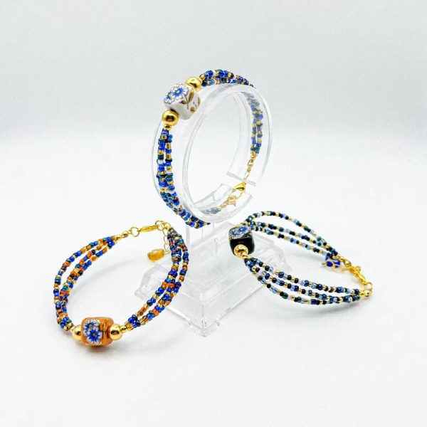 Pulsera con entrepieza de cerámica