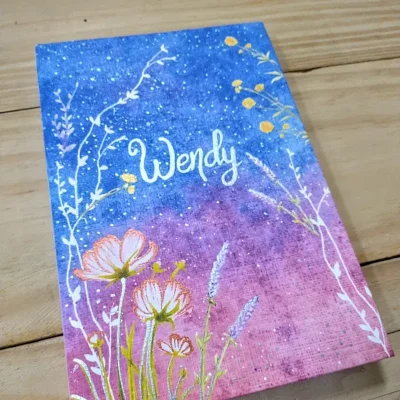 Diseño de acuarela con flores