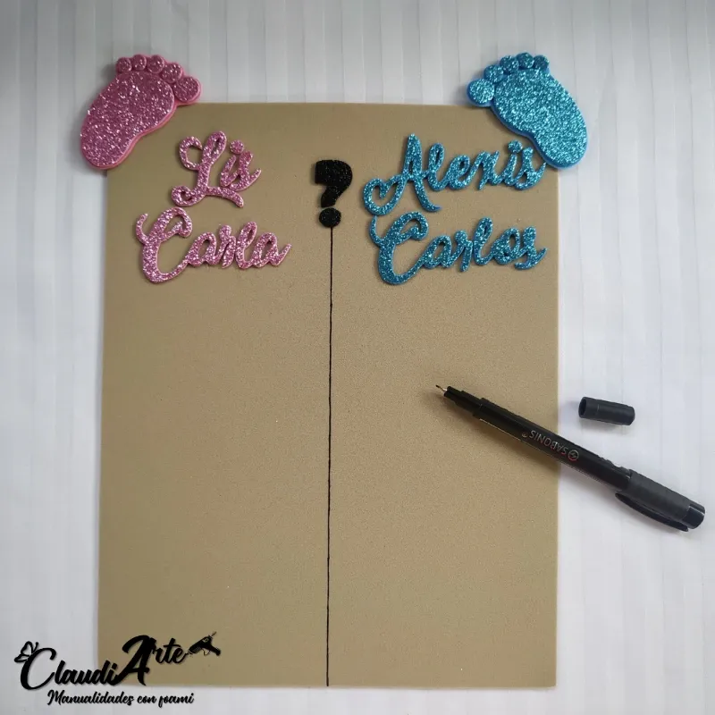 Cartel para firmas (Revelación de sexo)