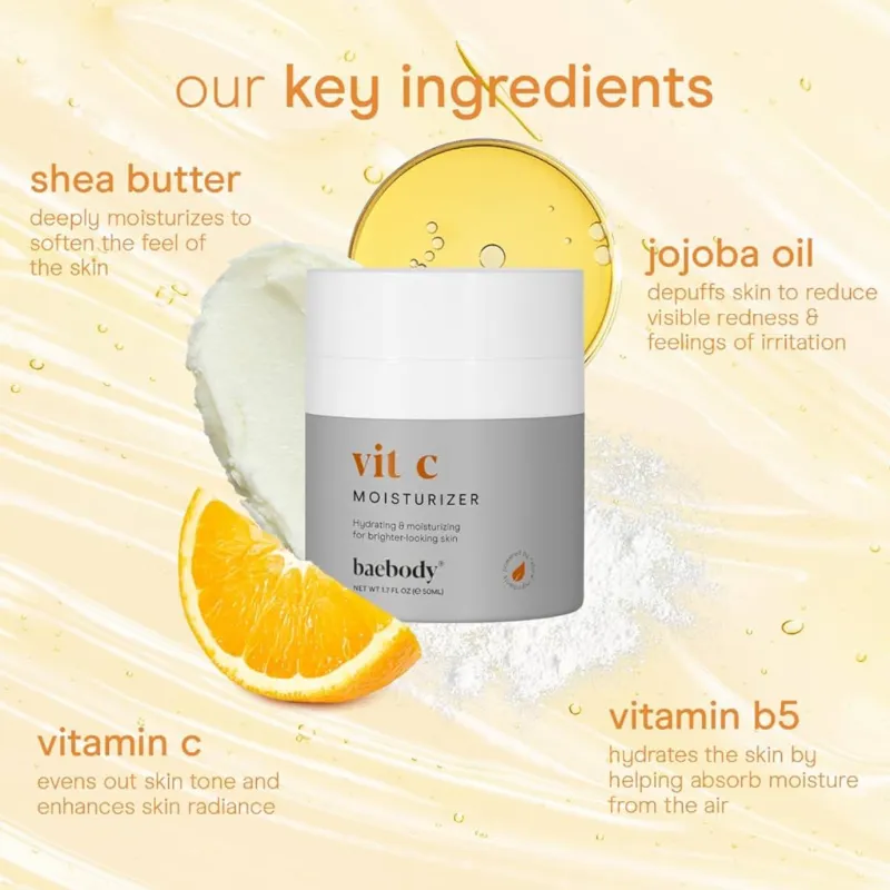 Crema hidratante facial con vitamina c