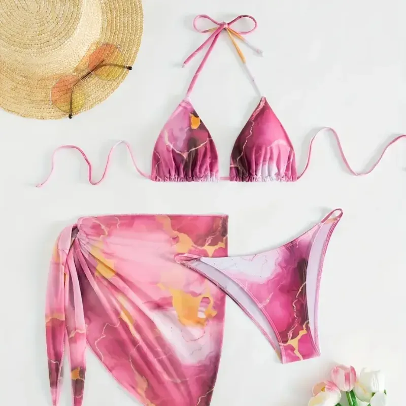  Bikini con falda — Rosado