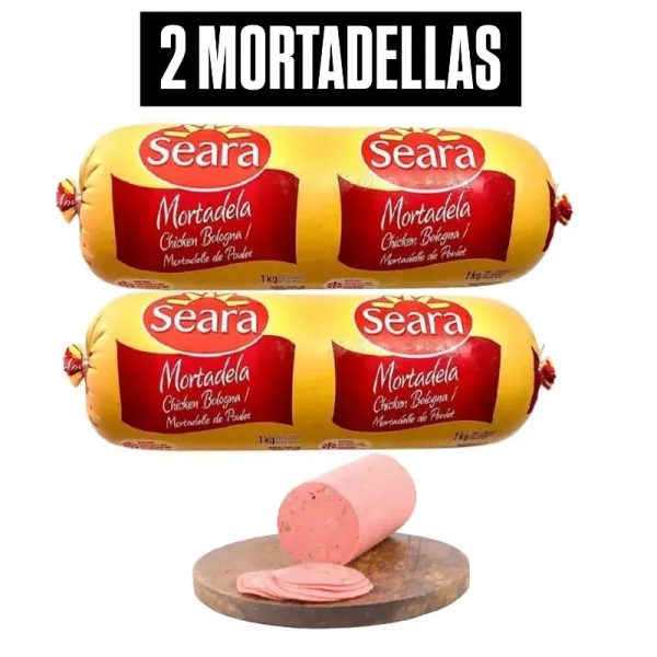 2 MORTADELLAS DE POLLO SEARA( 500 gr+ 500gr) 