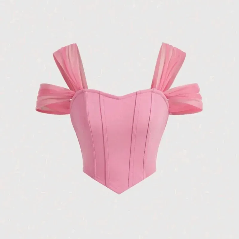  Top estilo corsé — Rosado